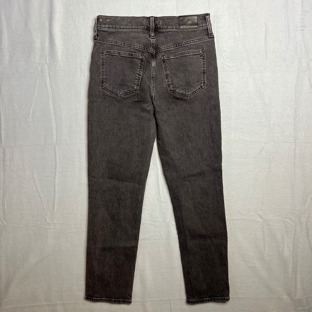 Madewell The Perfect Vintage Jean Sz 27 High Rise Straight Leg Ankle Faded Black - Picture 6 of 10